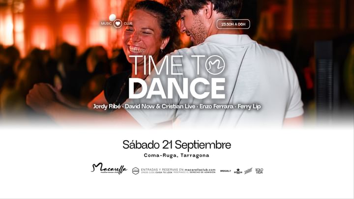 Cover for event: TIME TO DANCE | SÁBADO 21 SEPTIEMBRE