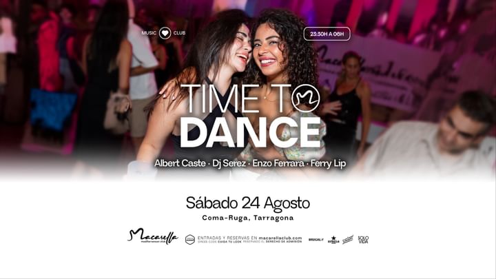 Cover for event: TIME TO DANCE | SÁBADO 24 AGOSTO