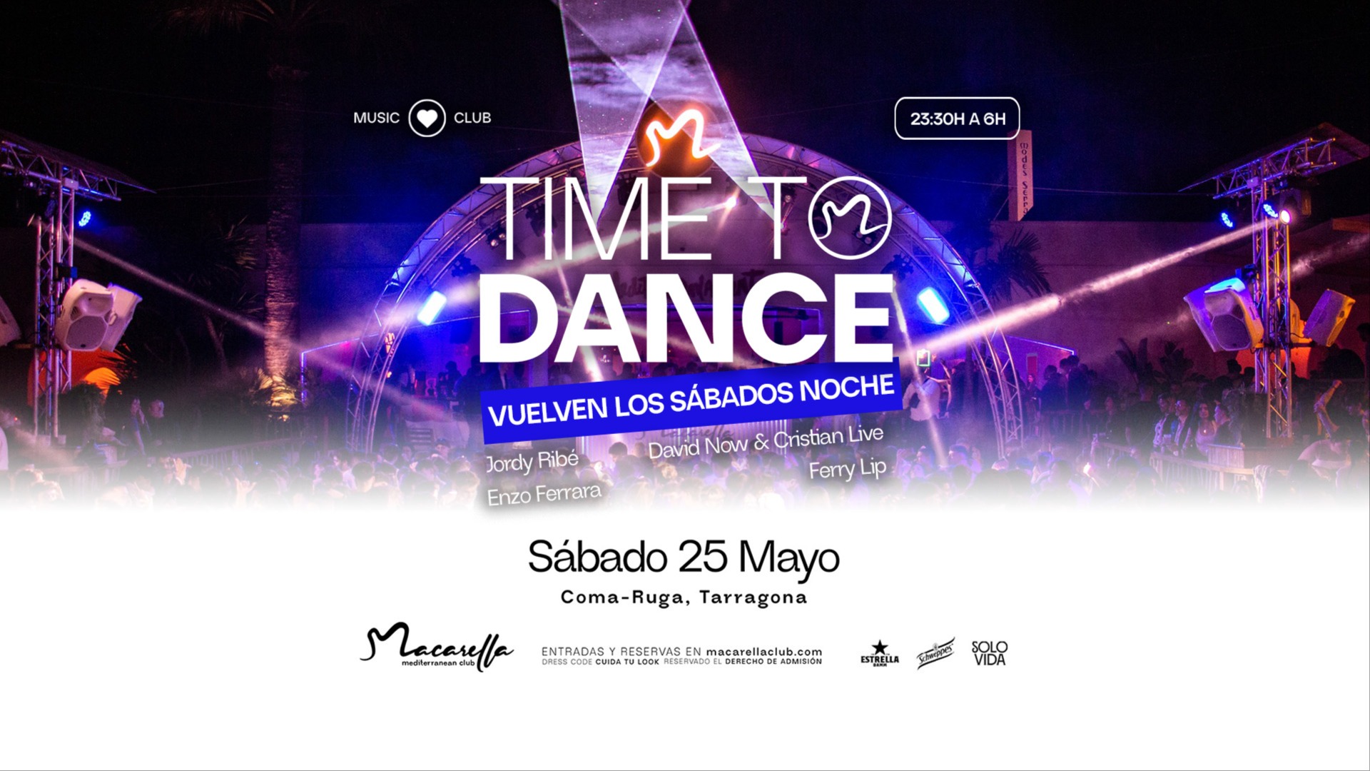 TIME TO DANCE | SÁBADO 25 MAYO