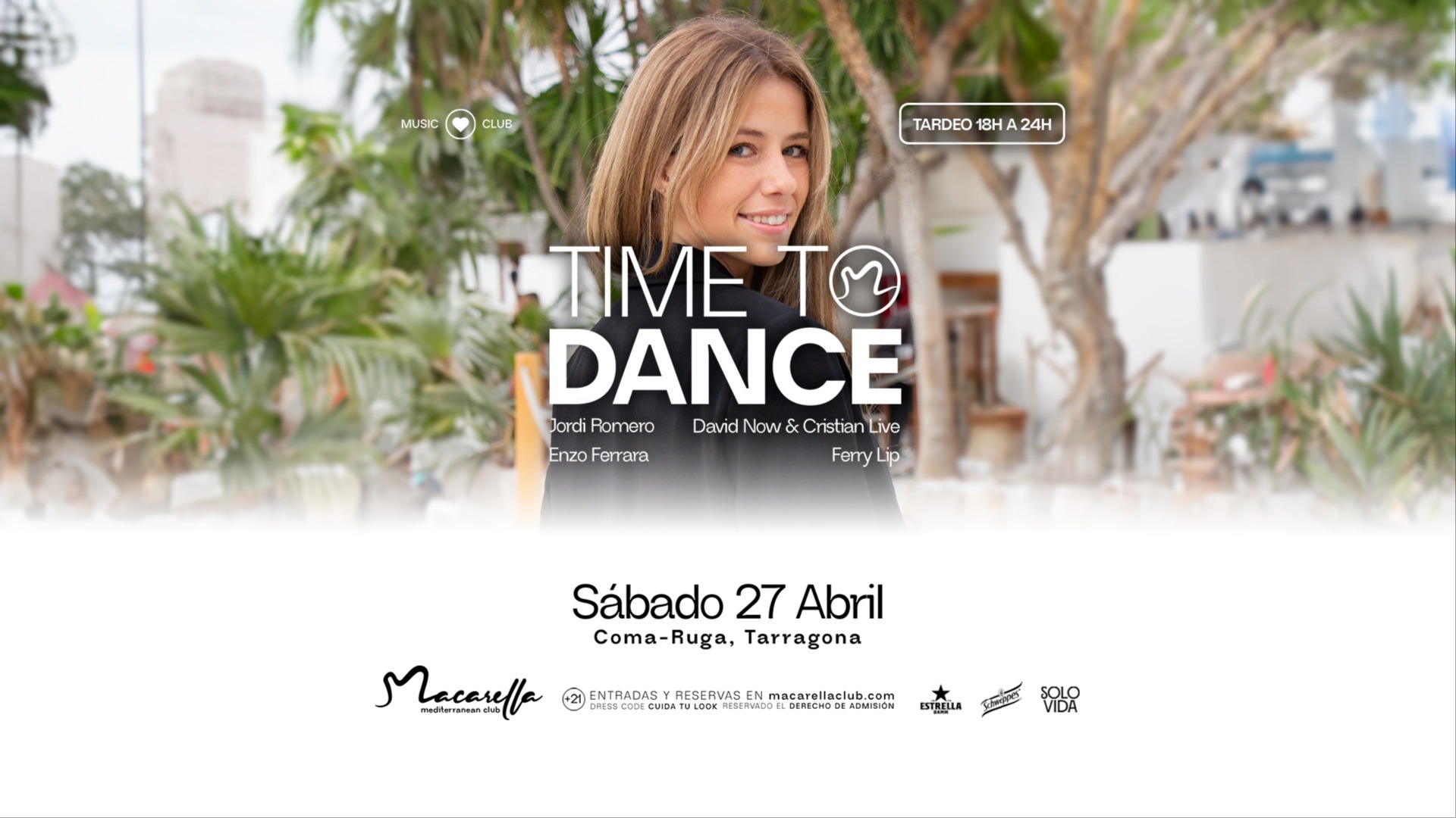 TIME TO DANCE | SÁBADO 27 ABRIL | TARDEO image