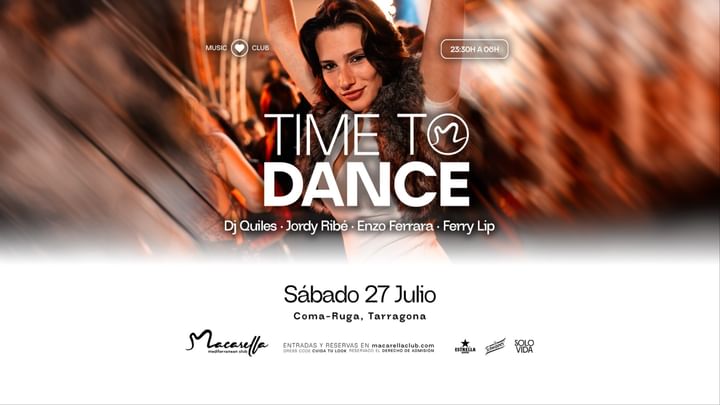 Cover for event: TIME TO DANCE | SÁBADO 27 JULIO