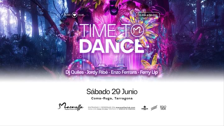 Cover for event: TIME TO DANCE | SÁBADO 29 JUNIO