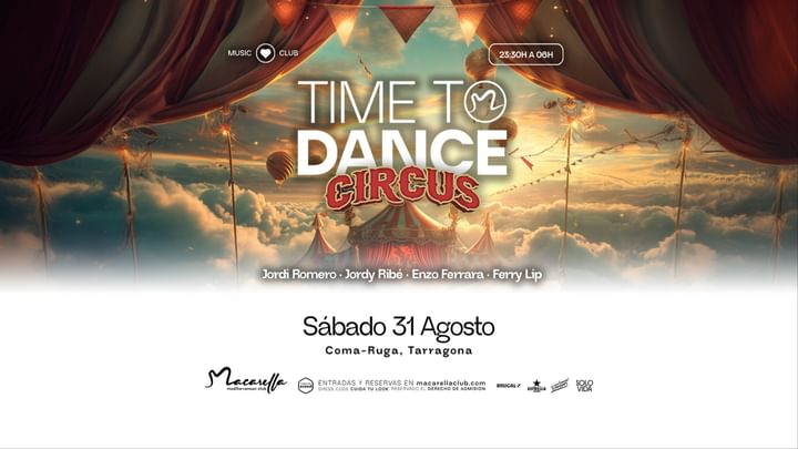 Cover for event: TIME TO DANCE | SÁBADO 31 AGOSTO