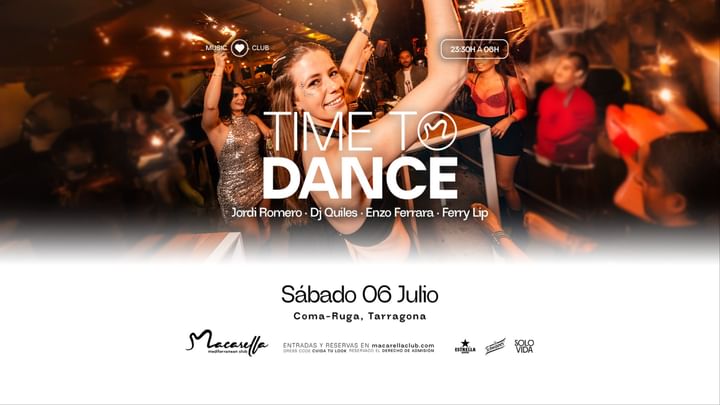 Cover for event: TIME TO DANCE | SÁBADO 6 JULIO