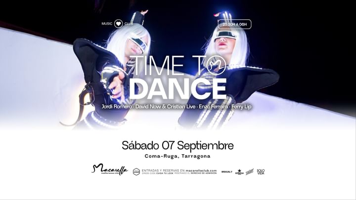 Cover for event: TIME TO DANCE | SÁBADO 7 SEPTIEMBRE