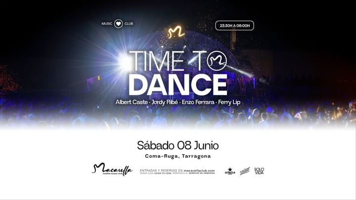 Cover for event: TIME TO DANCE | SÁBADO 8 JUNIO