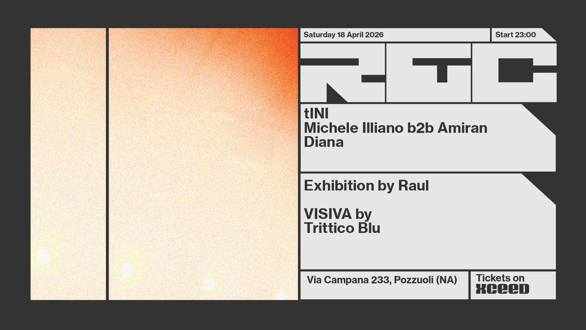 Offizielles Cover des Events tINI, Michele b2b Amiran,Diana