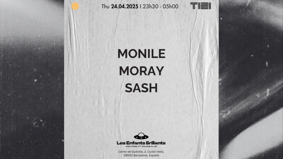 Capa do evento tIZI pres. Monile, Moray, Sash