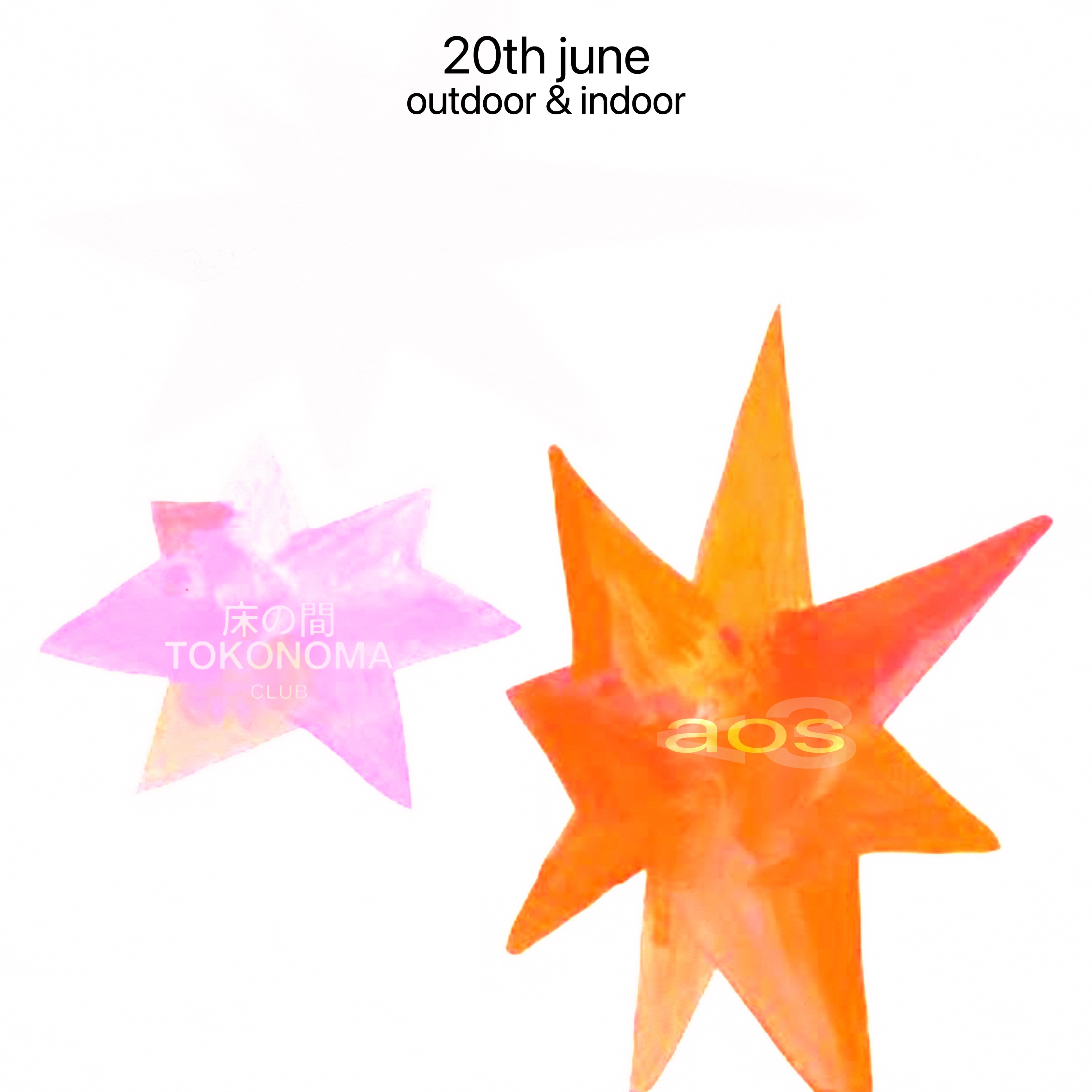 Tokonoma x AOS - Techno-Party am Sa 20 Juni im Tokonoma