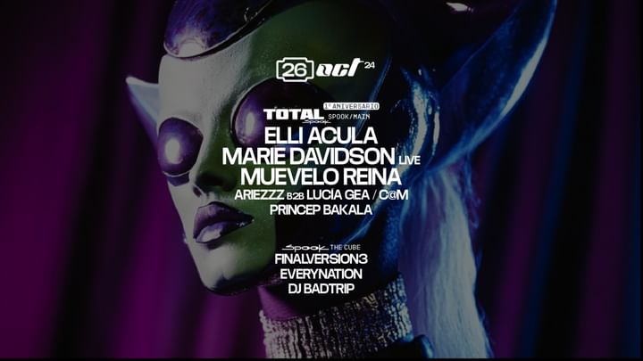 Cover for event: TOTAL 1º ANIVERSARIO: Elli Acula + Marie Davidson (live) + Muevelo Reina