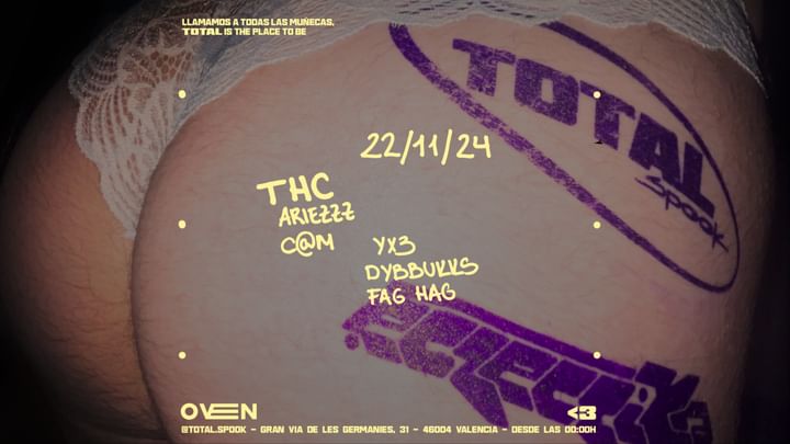 Cover for event: TOTAL: THC + Ariezzz + Cam / Bar:  Eclectika:  Dybbukks  + Fag hag + Yx3