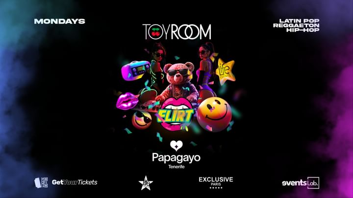 Cover for event: Toy Room x Flirt · Mon. 11th August 2025