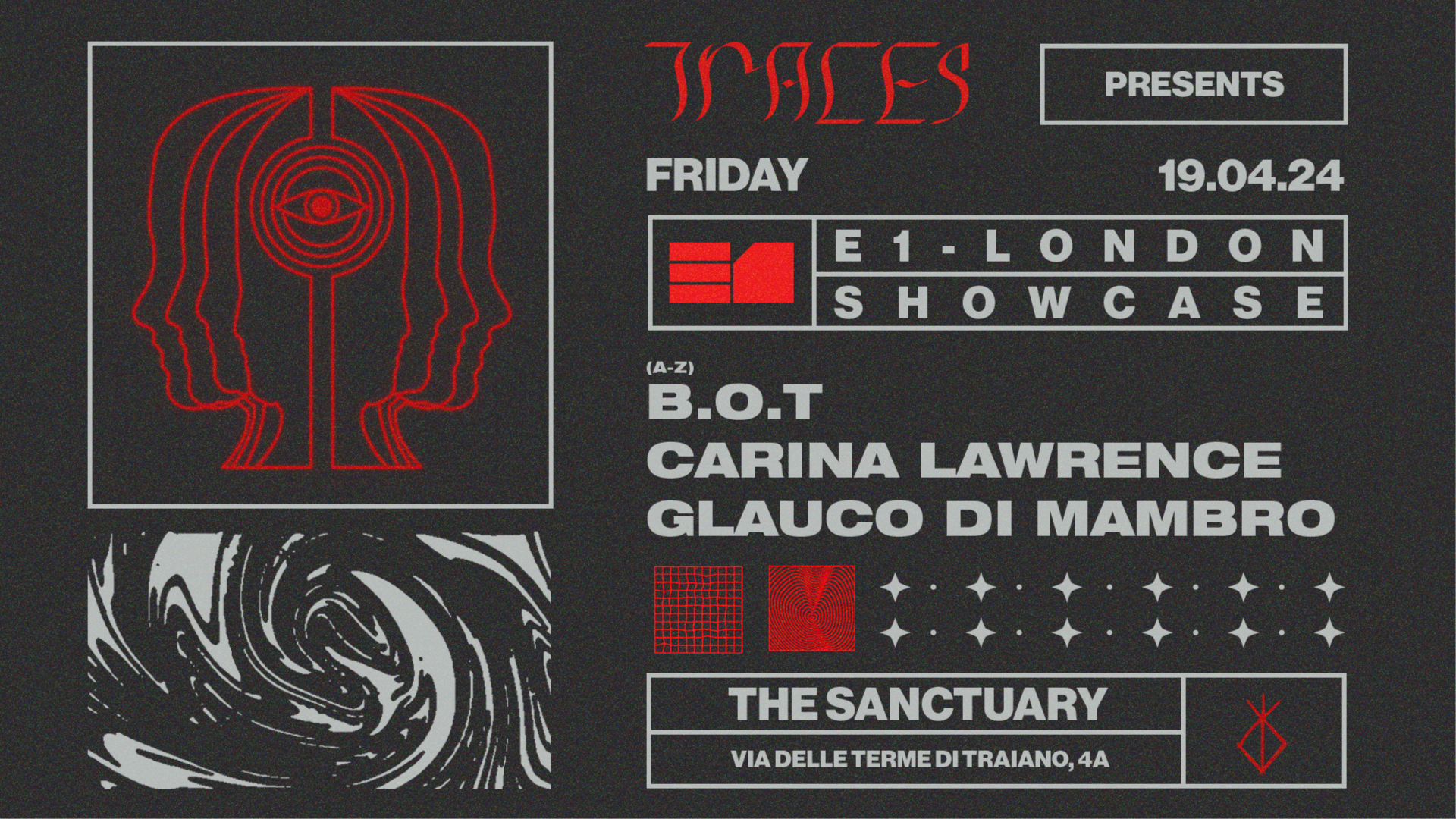 TRACES presents - E1 LONDON SHOWCASE - Glauco Di Mambro, B.O.T. , Carina Lawrence image