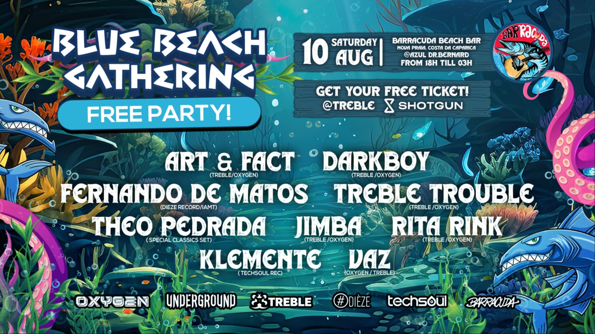 Treble invite Dieze  Free beach Party image