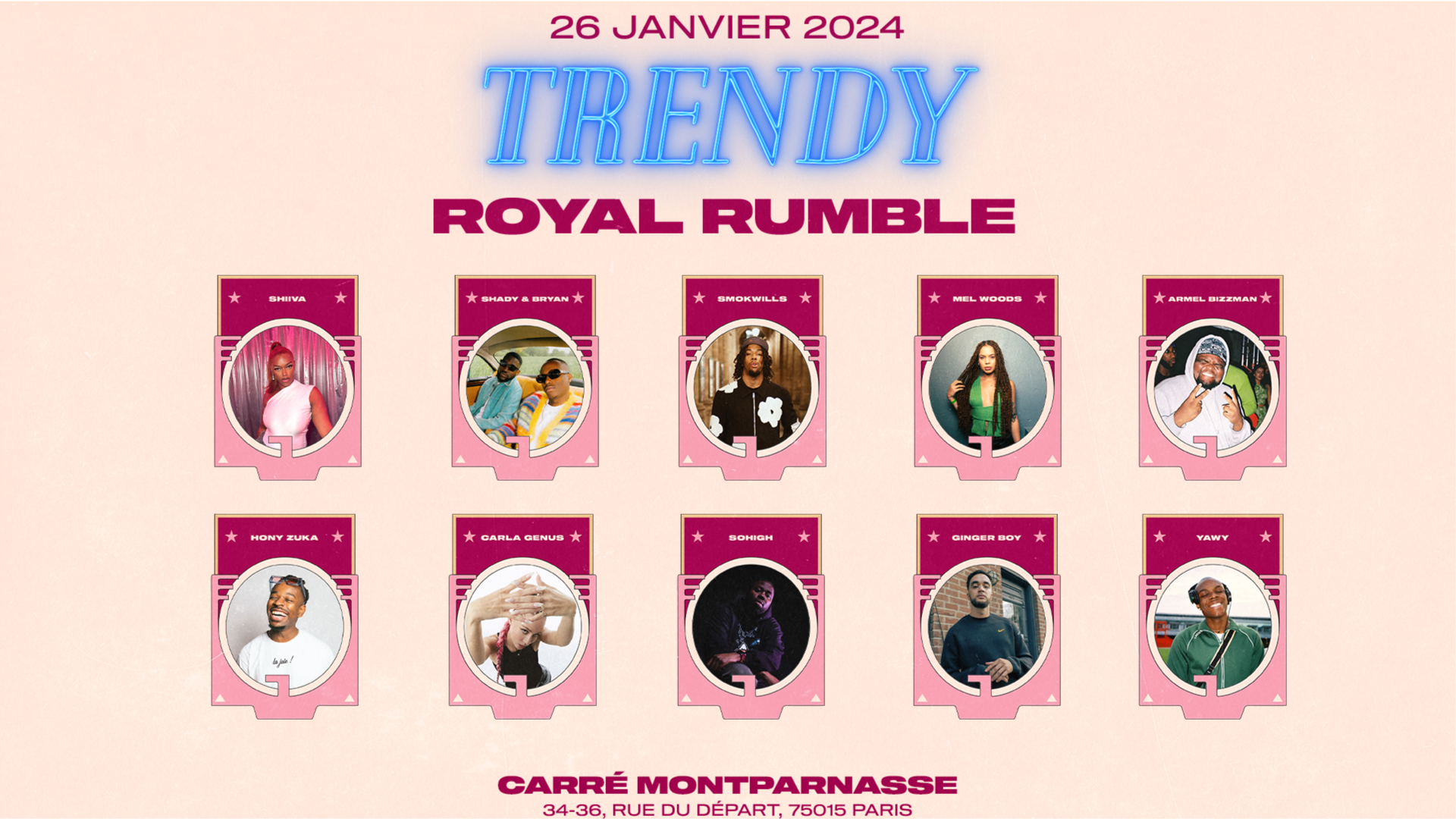 TRENDY • ROYAL RUMBLE • CARRÉ MONTPARNASSE •  26 JANUARY 2024 image