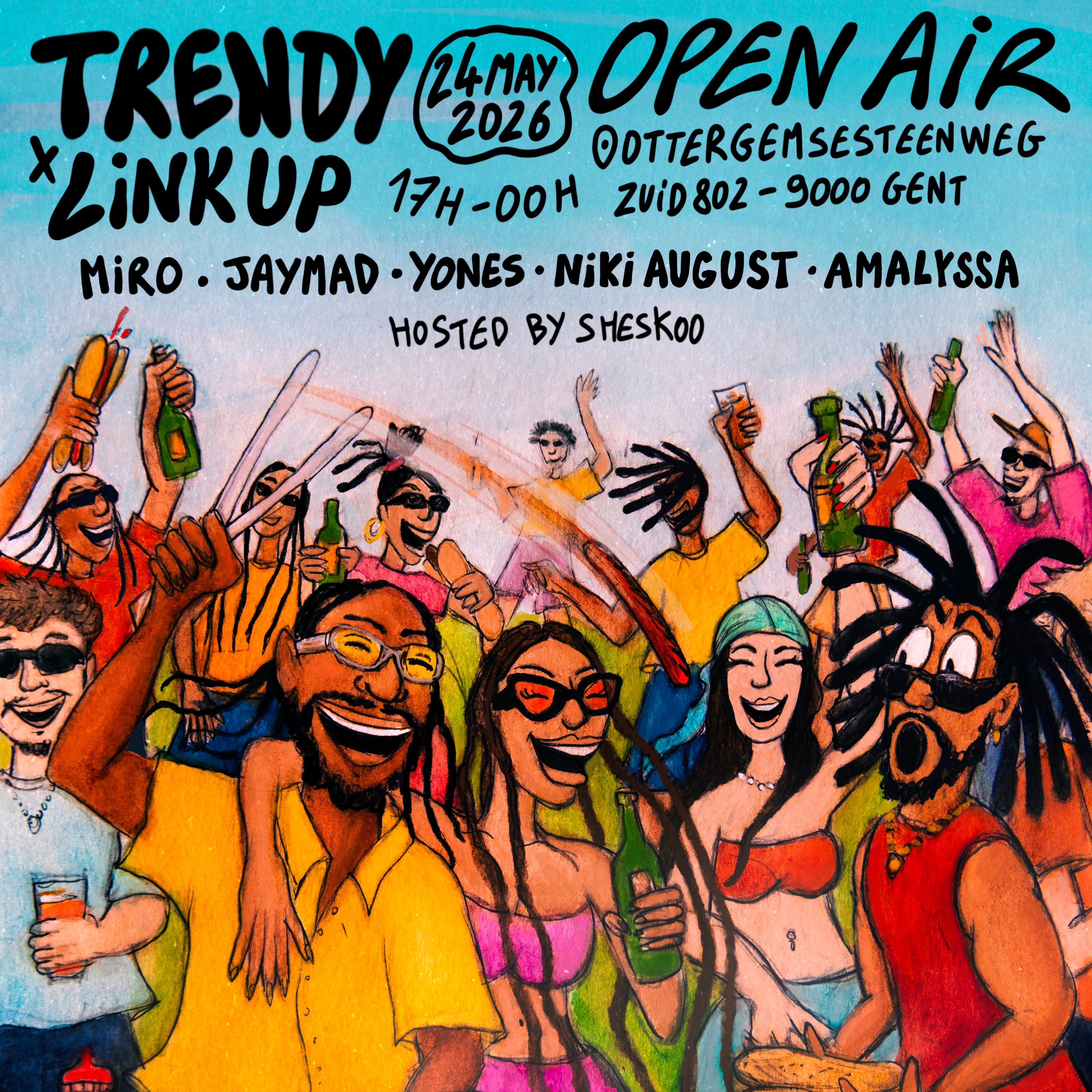 TRENDY x LINK UP  • OPEN AIR • 24th MAY AT ZWARTWIT GENT #ROADTOBADALADA image