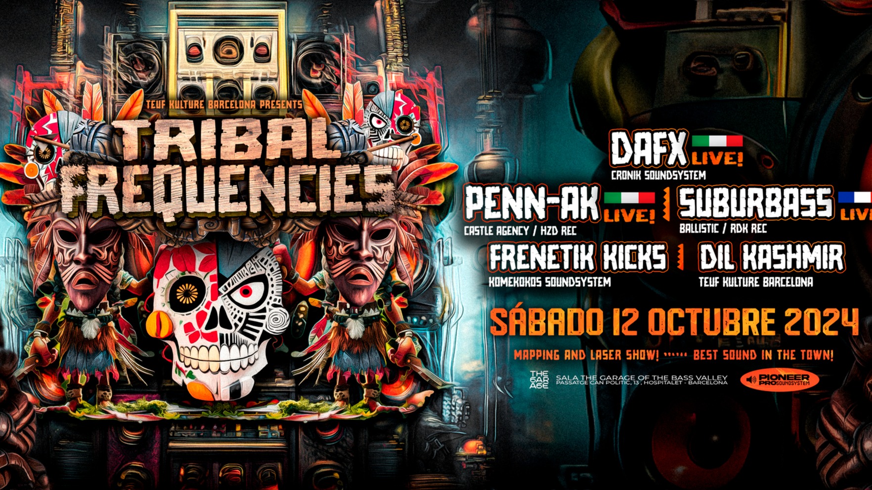 TRIBAL FREQUENCIES IN BARCELONA! TEKNO · TRIBE · ACIDCORE & MORE image