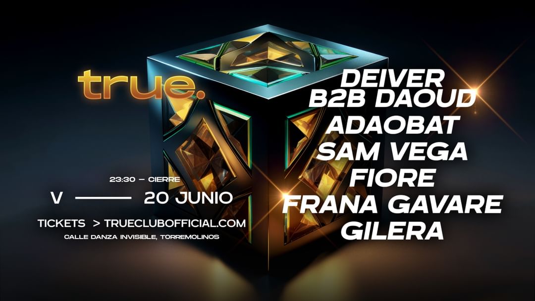 Couverture de l'événement TRUE CLUB PRESENTA A DEIVER B2B DAOUD, ADAOBAT, SAM VEGA, FIORE, FRANA GAVARE Y GILERA