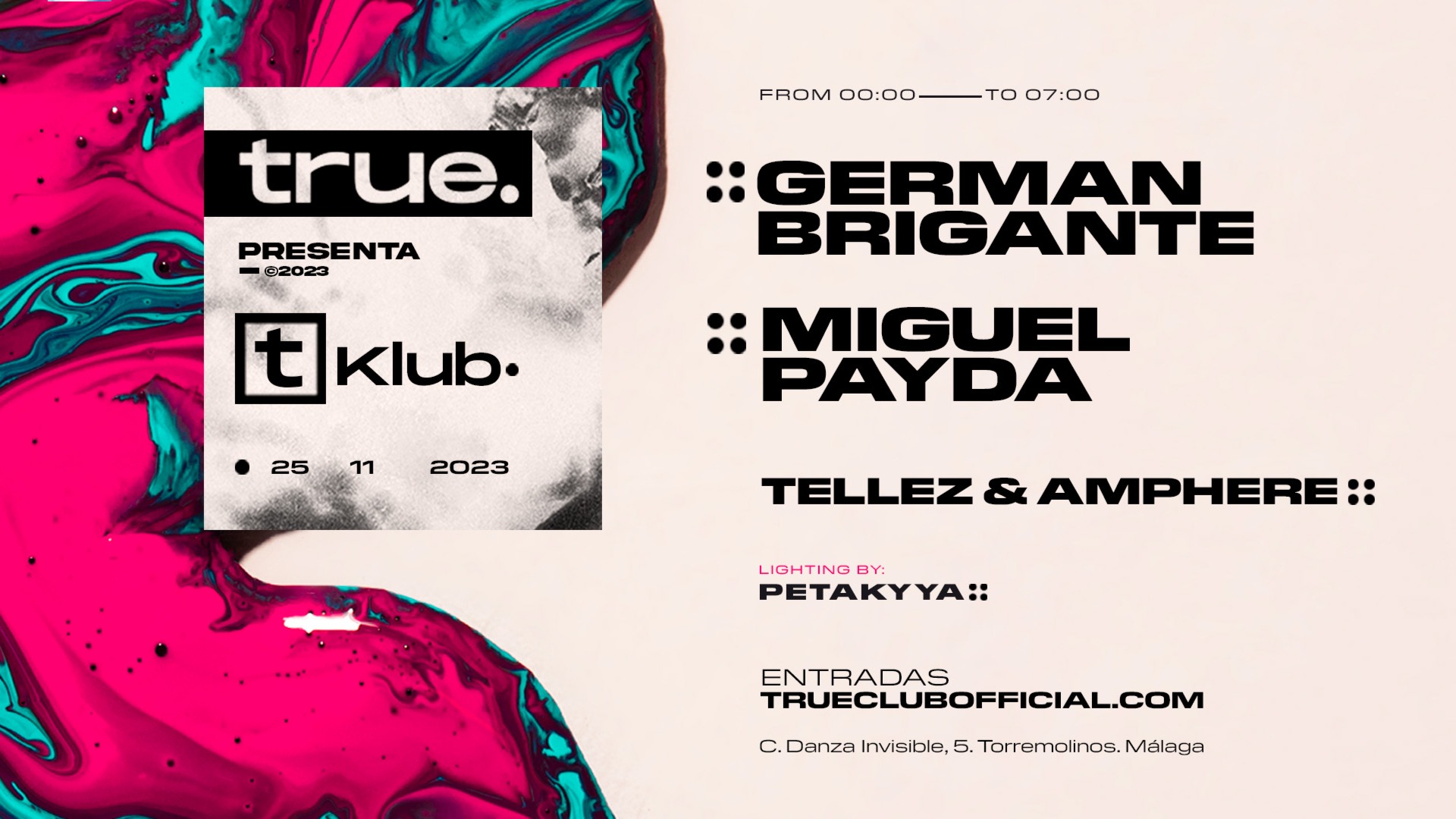 TRUE CLUB PRESENTA A GERMAN BRIGANTE, MIGUEL PAYDA, TELLEZ & AMPHERE image