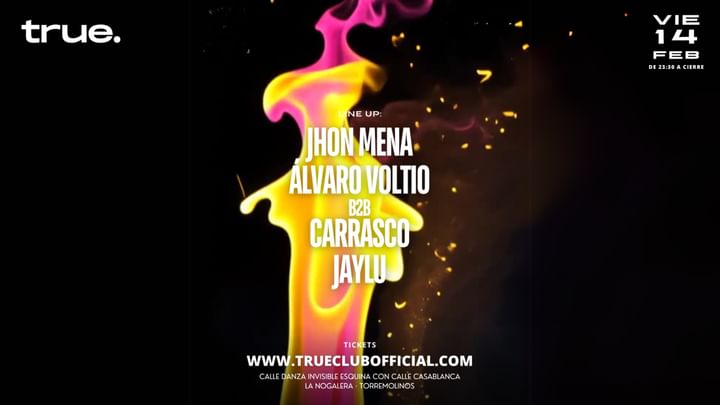 Cover for event: TRUE CLUB PRESENTA A JHON MENA, ÁLVARO VOLTIO B2B CARRASCO Y JAYLU