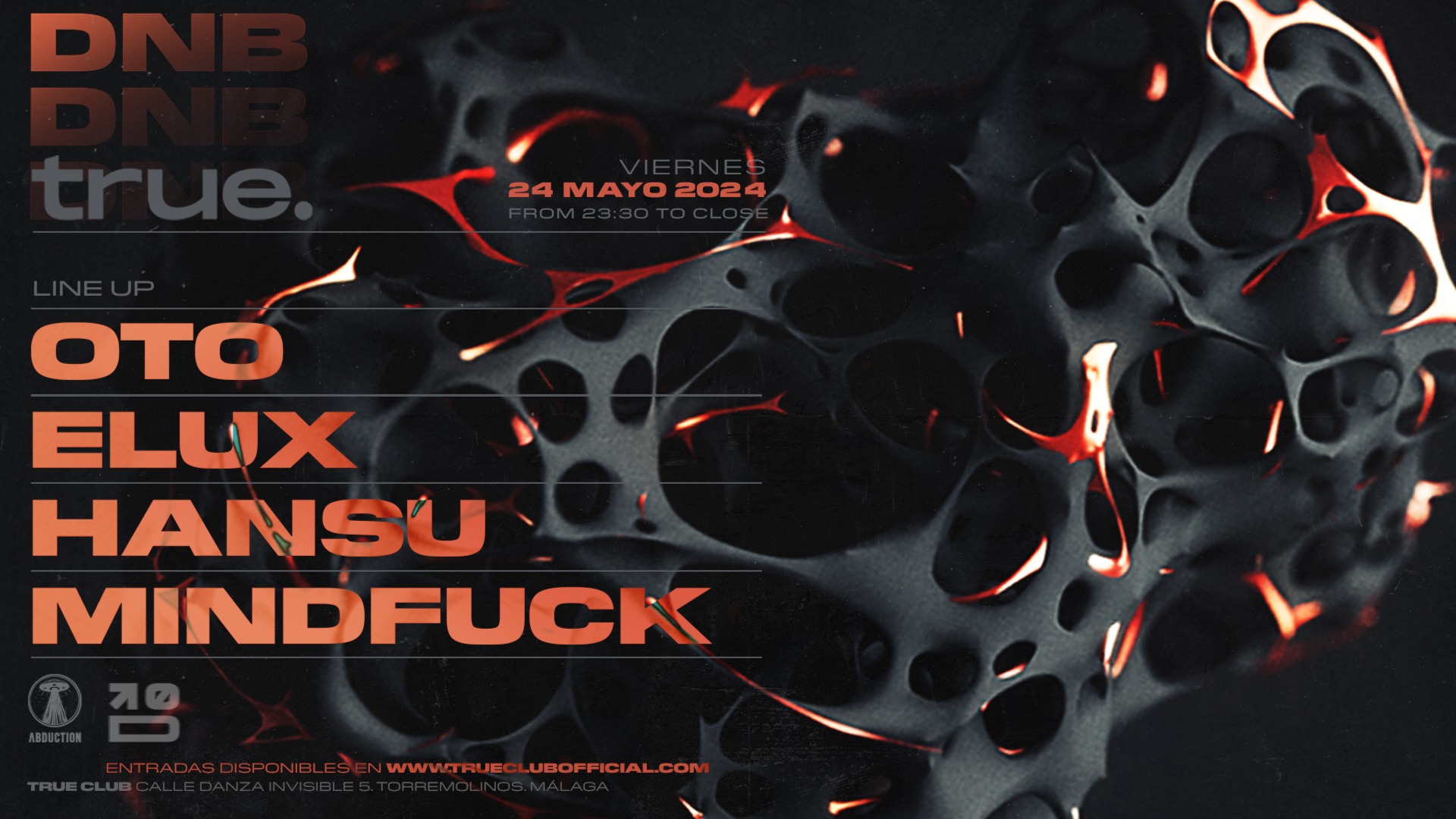 TRUE CLUB PRESENTA A OTO, ELUX, HANSU Y MINDFUCK