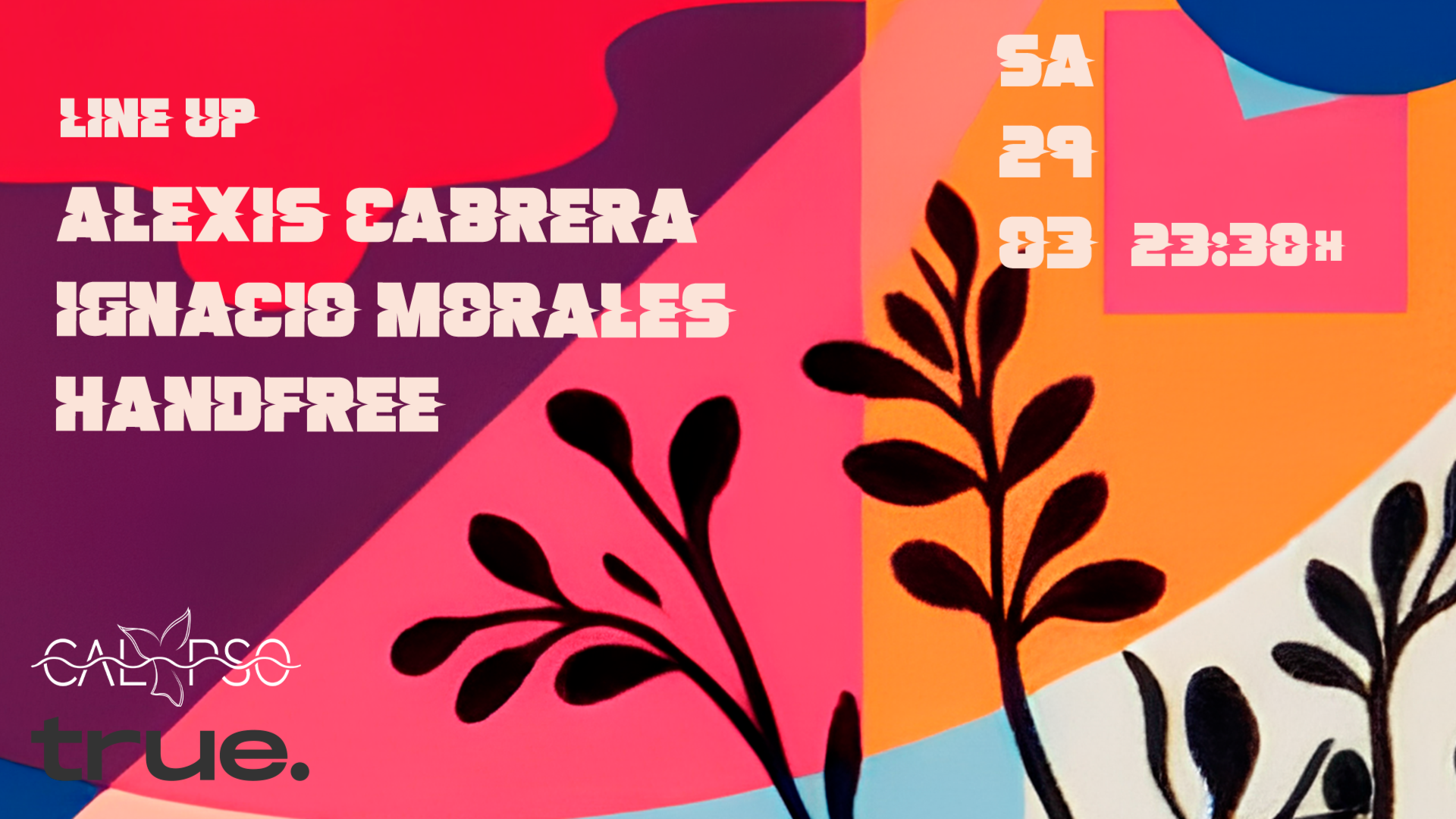 TRUE CLUB PRESENTA CALYPSO CON ALEXIS CABRERA, IGNACIO MORALES Y HANDFREE image