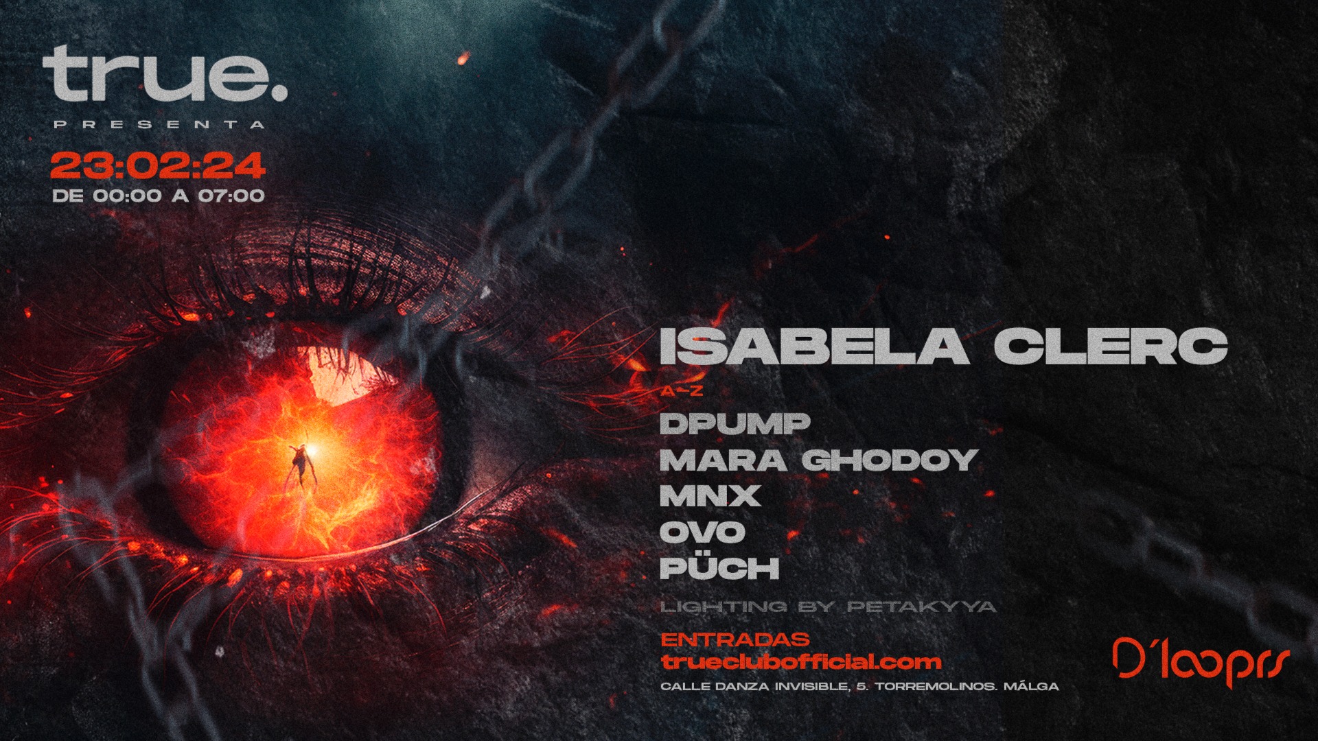 TRUE CLUB PRESENTA D´LOOPRS CON ISABELA CLERC, DPUMP, MARA GHODOY, MNX, OVO Y PÜCH