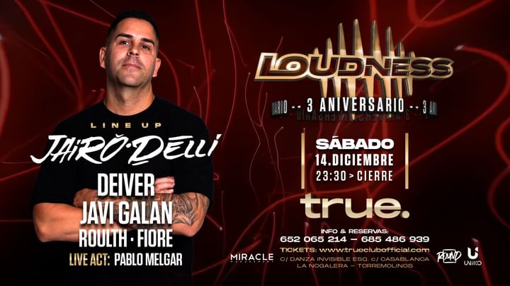 Cover for event: TRUE CLUB PRESENTA LOUDNESS 3er ANIVERSARIO