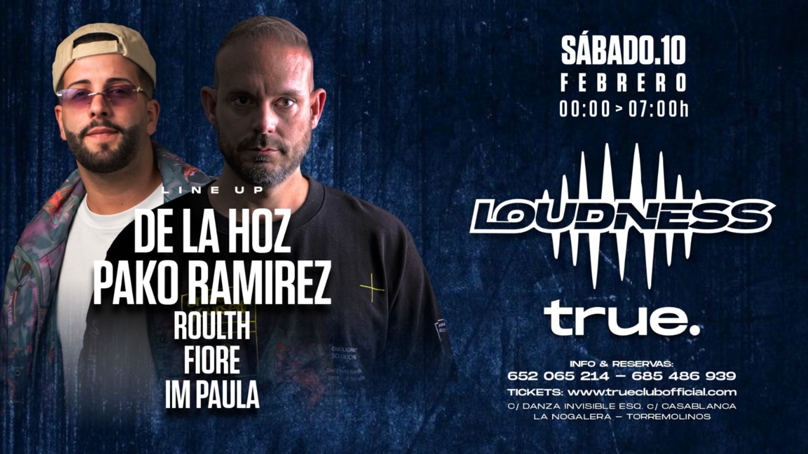 TRUE CLUB PRESENTA LOUDNESS CON DE LA HOZ, PAKO RAMIREZ, ROULTH, FIORE Y IM PAULA image