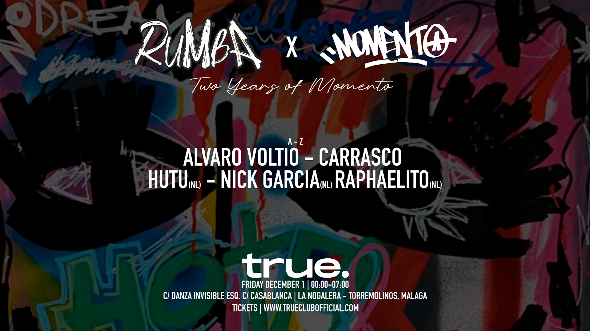 TRUE CLUB PRESENTA RUMBA X MOMENTO CON ÁLVARO VOLTIO, CARRASCO, HUTU, NICK GARCIA Y RAPHAELITO image