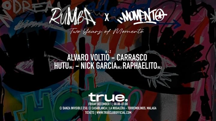 Cover for event: TRUE CLUB PRESENTA RUMBA X MOMENTO CON ÁLVARO VOLTIO, CARRASCO, HUTU, NICK GARCIA Y RAPHAELITO