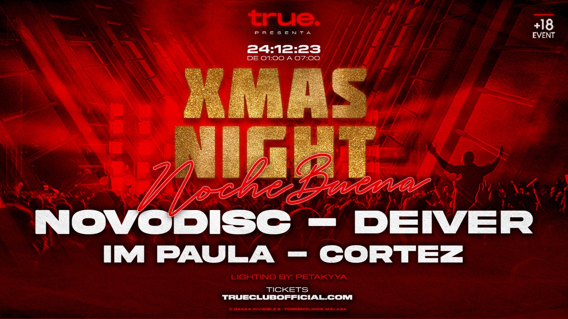 TRUE CLUB PRESENTA XMAS NIGHT CON NOVODISC, DEIVER, IMPAULA Y CORTEZ image