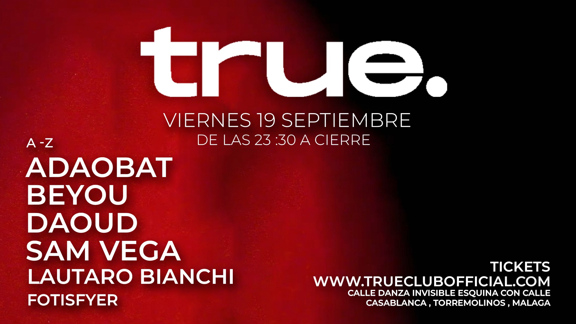 TRUE PRESENTA ADAOBAT, BEYOU, DAOUD, SAM VEGA, LAUTARO BIANCHI, FOTISFYER image
