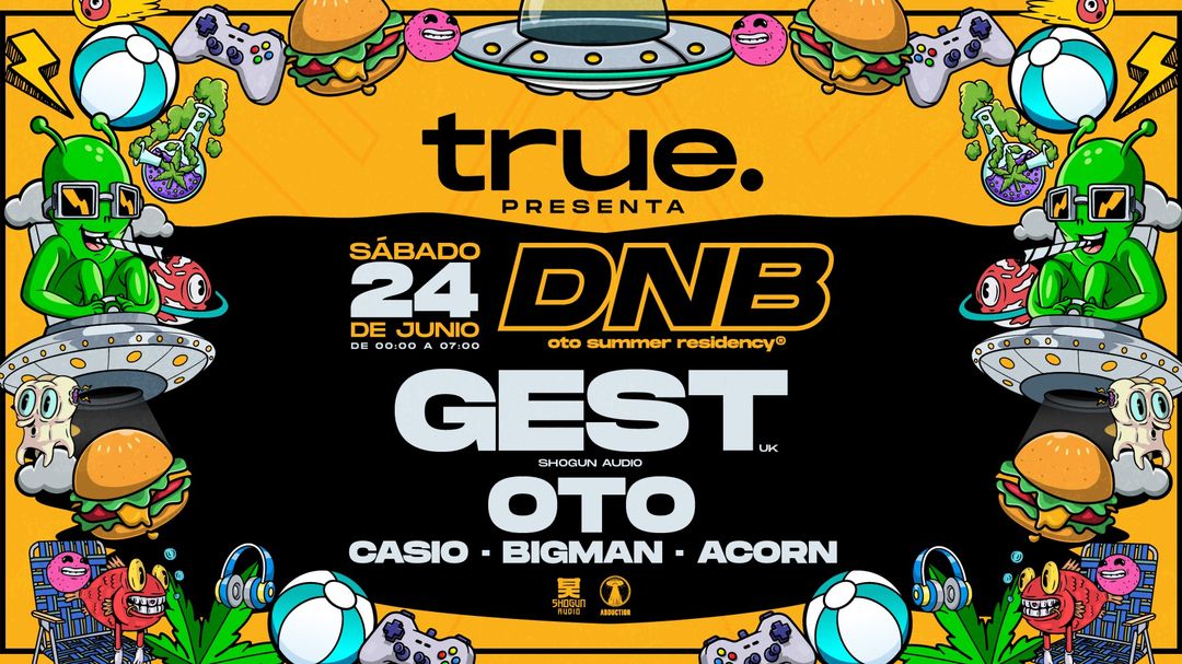 TRUE PRESENTA DNB Torremolinos 5ª Edición con Gest, Oto, Casio, Bigman y Acorn event cover