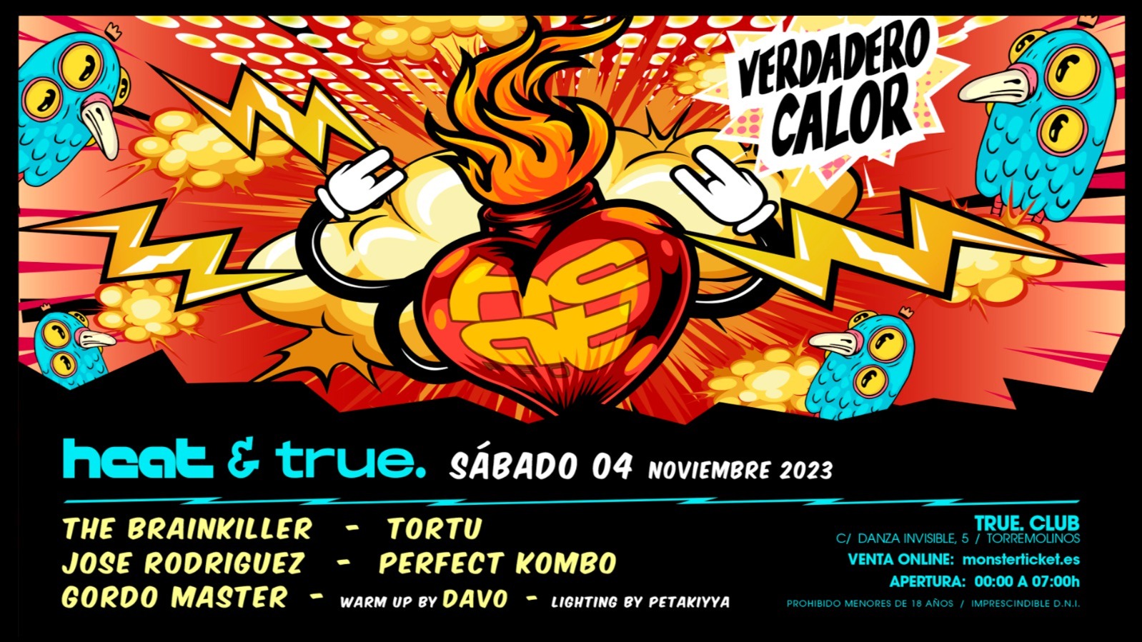 TRUE PRESENTA HEAT CON GORDO MASTER, THEBRAINKILLER, TORTU, JOSÉ RODRÍGUEZ, PERFECT KOMBO Y DAVO image