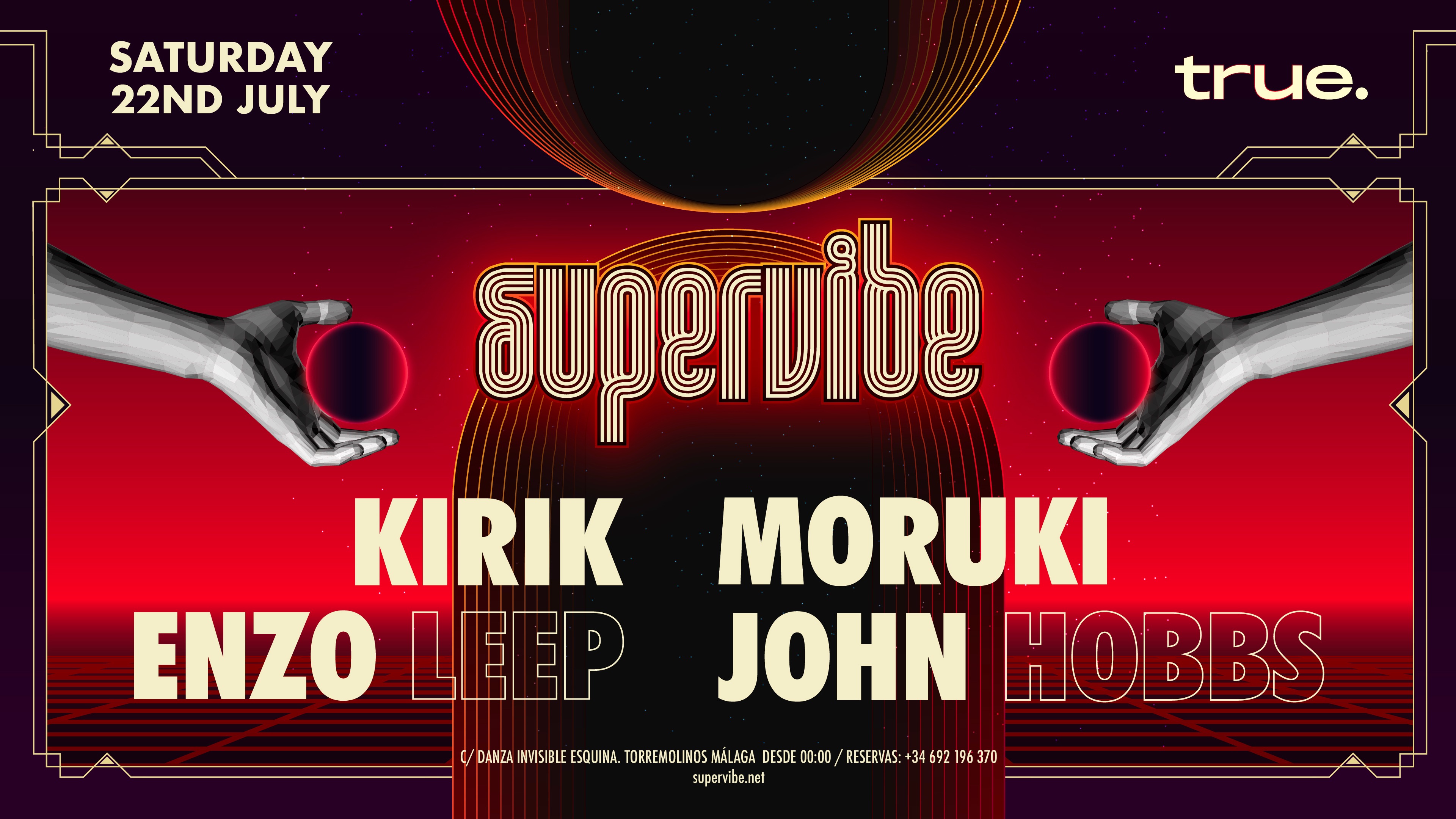 TRUE PRESENTA SUPERVIBE CON KIRIK, ENZO LEEP, MORUKI Y JOHN HOBBS image
