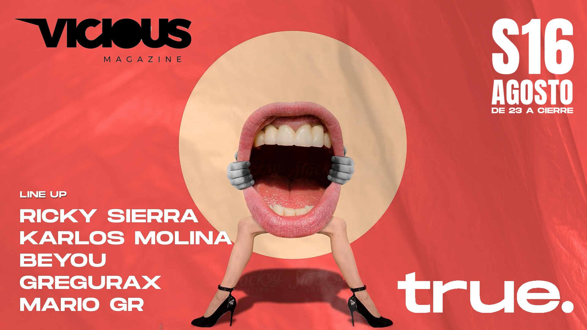TRUE X VICIOUS W/ RICKY SIERRA, KARLOS MOLINA, BEYOU, GREGURAX Y MARIO GR image