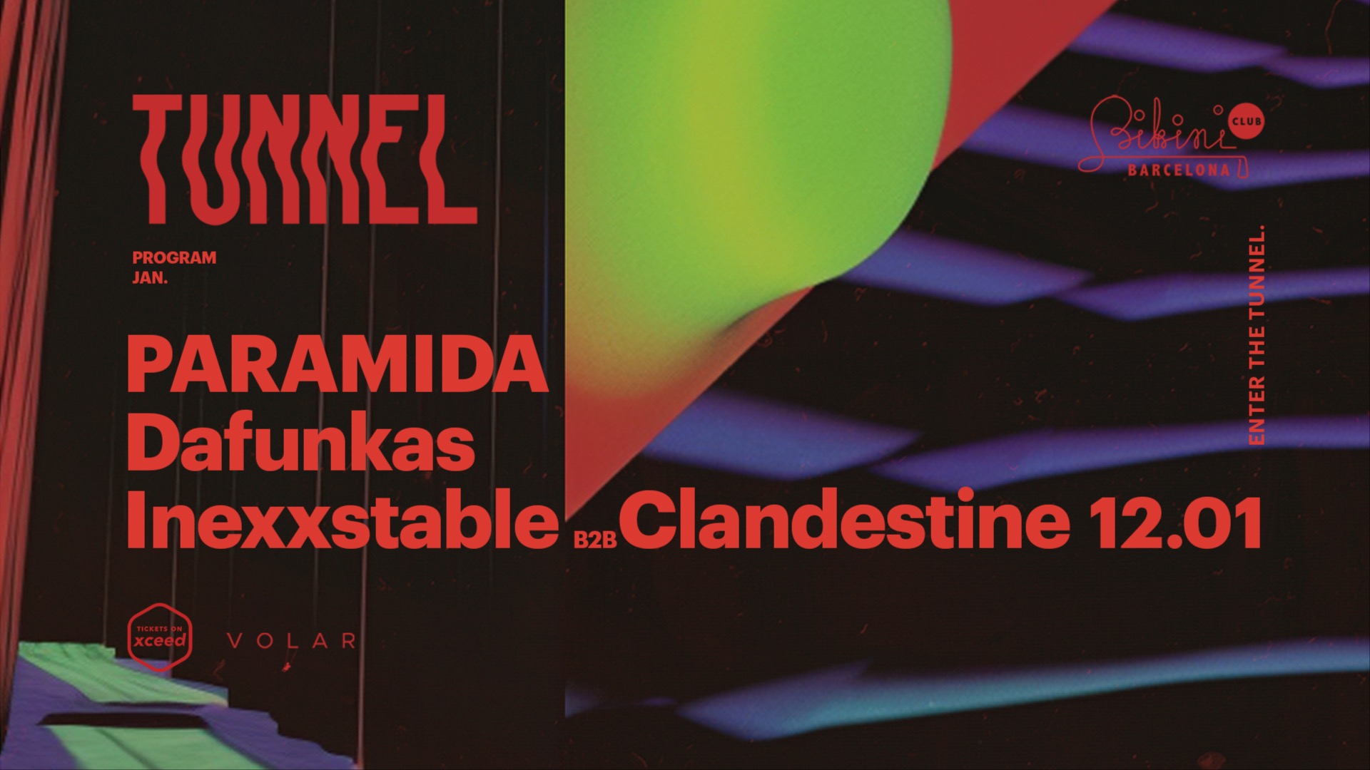 Tunnel pres. Paramida, Dafunkas, Inexxstable b2b Clandestine   image