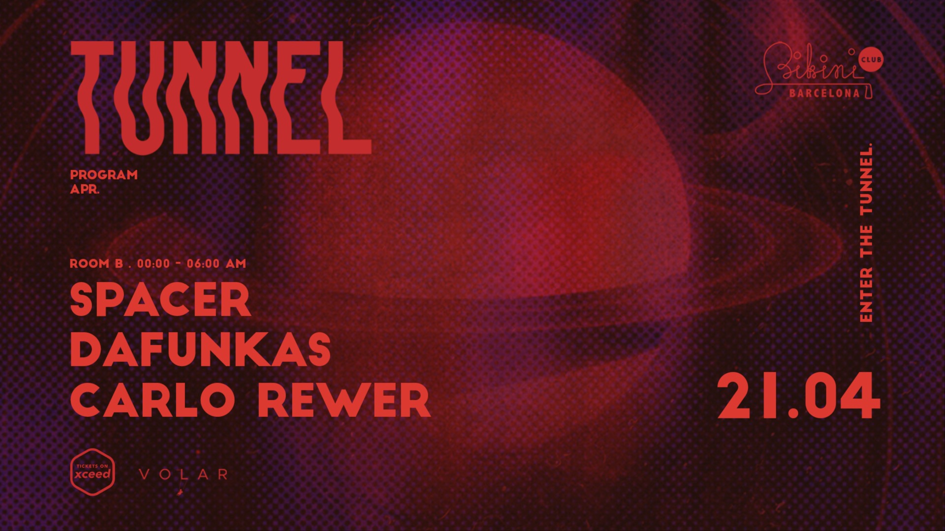 Tunnel pres. Spacer, Dafunkas, Carlo Rewer | Room B image