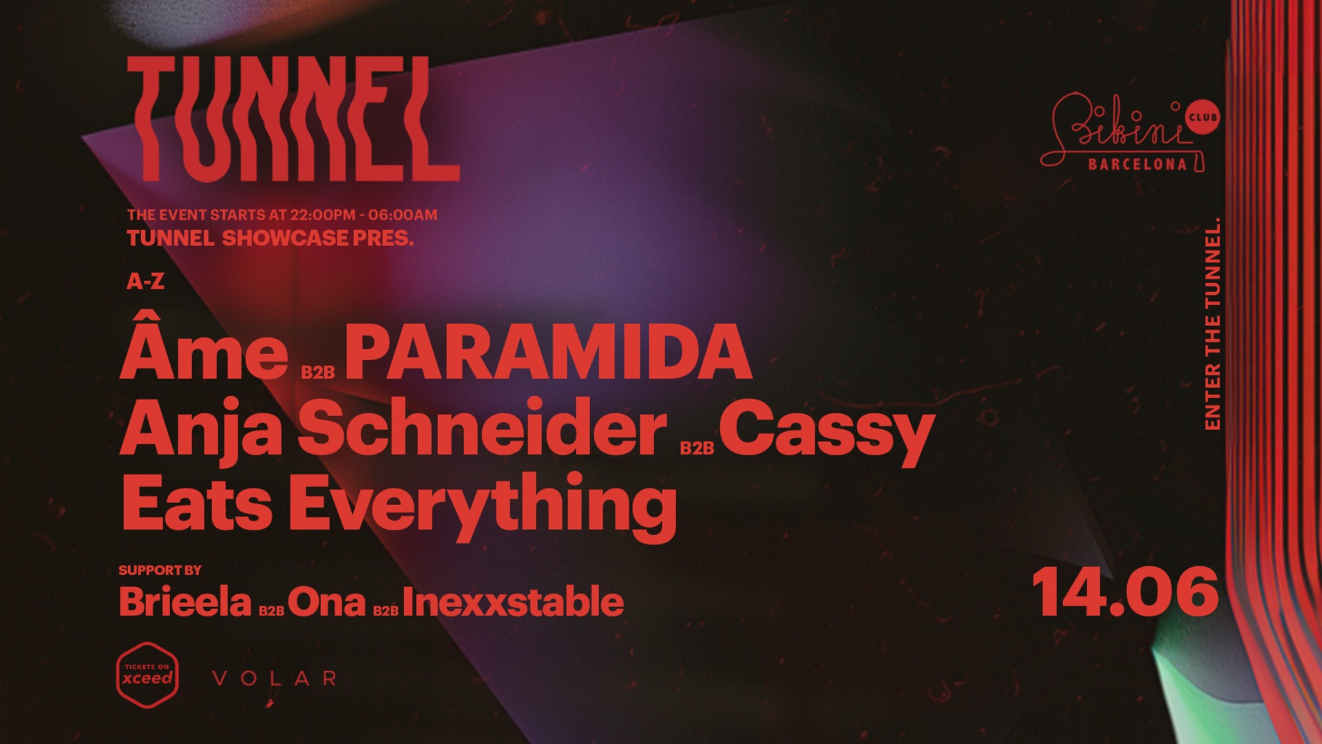 Tunnel Showcase pres. Âme b2b PARAMIDA, Anja Schneider b2b Cassy, Eats Everything