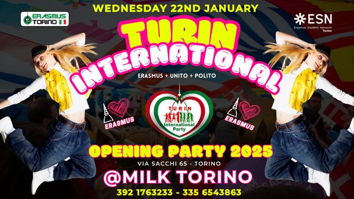 Cover for event: TURIN INTERNATIONAL - 2025 OPENING PARTY!