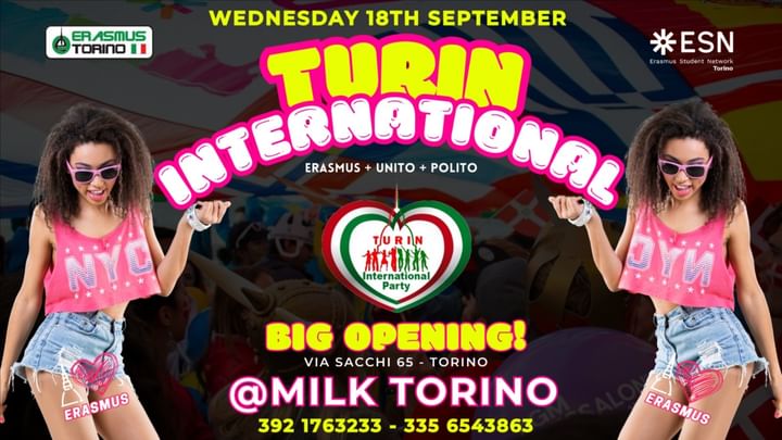 Cover for event: TURIN INTERNATIONAL - BIG OPENING!