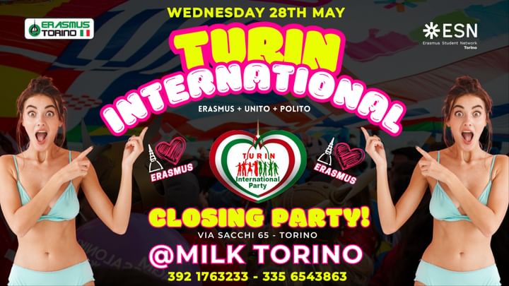 Cover for event: TURIN INTERNATIONAL - CLOSING PARTY!
