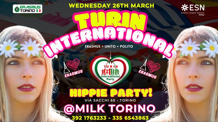 Cover for event: TURIN INTERNATIONAL - HIPPIE PARTY!