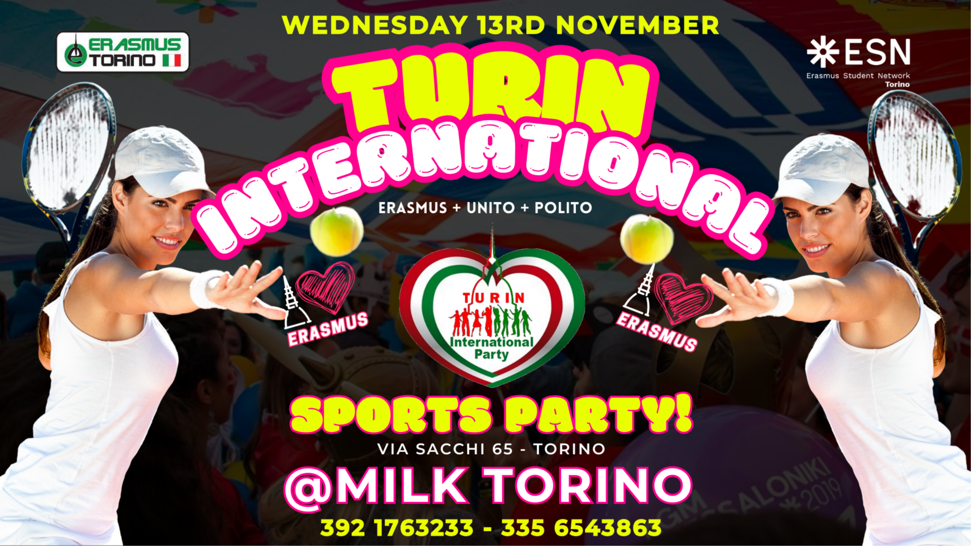 TURIN INTERNATIONAL - SPORTS PARTY!
