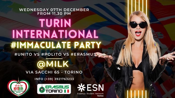 Cover for event: TURIN INTERNATIONAL - IMMACULATE PARTY
