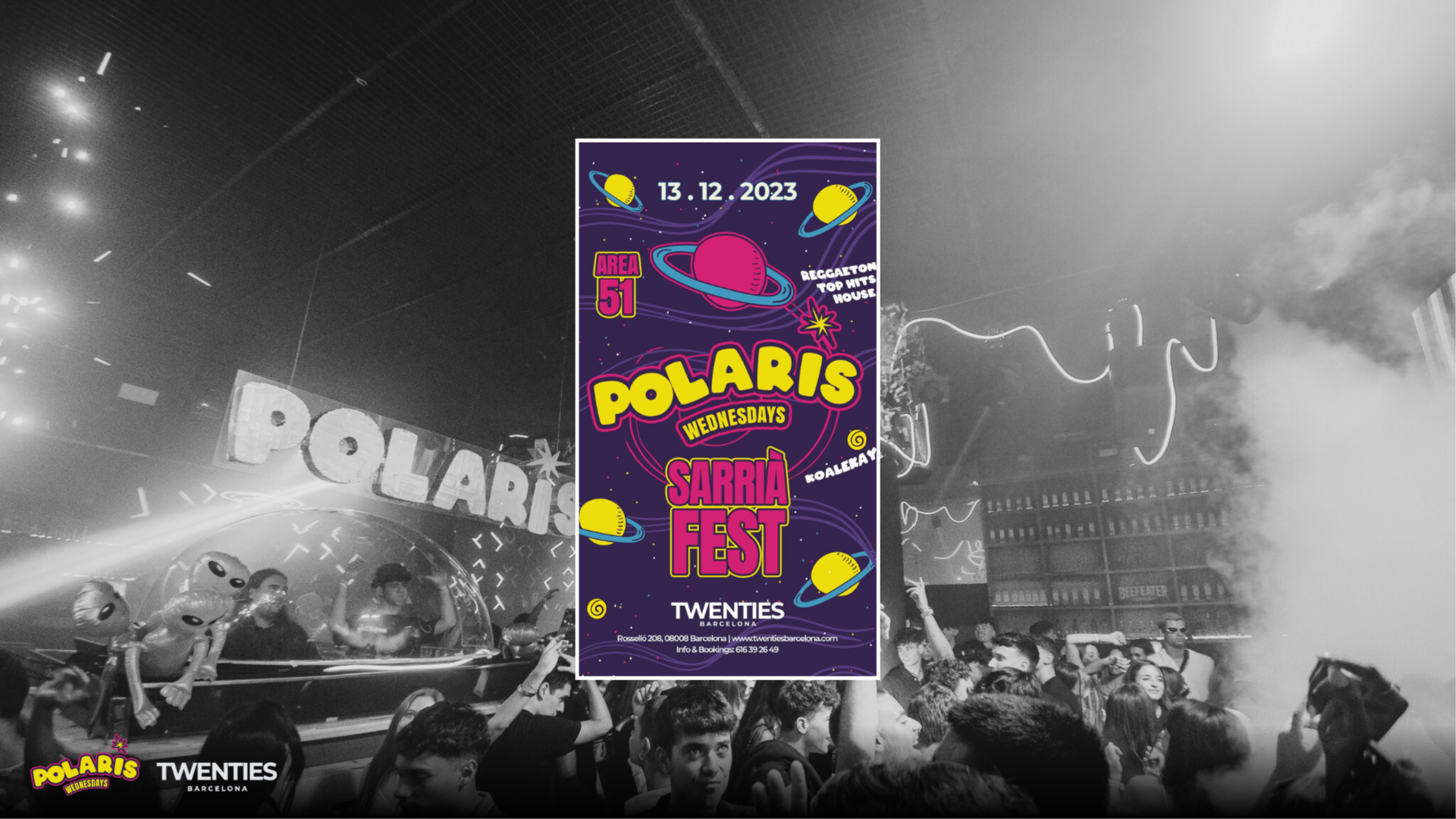 Twenties Miércoles Entradas Gratis | Fiesta Polaris en Twenties Barcelona