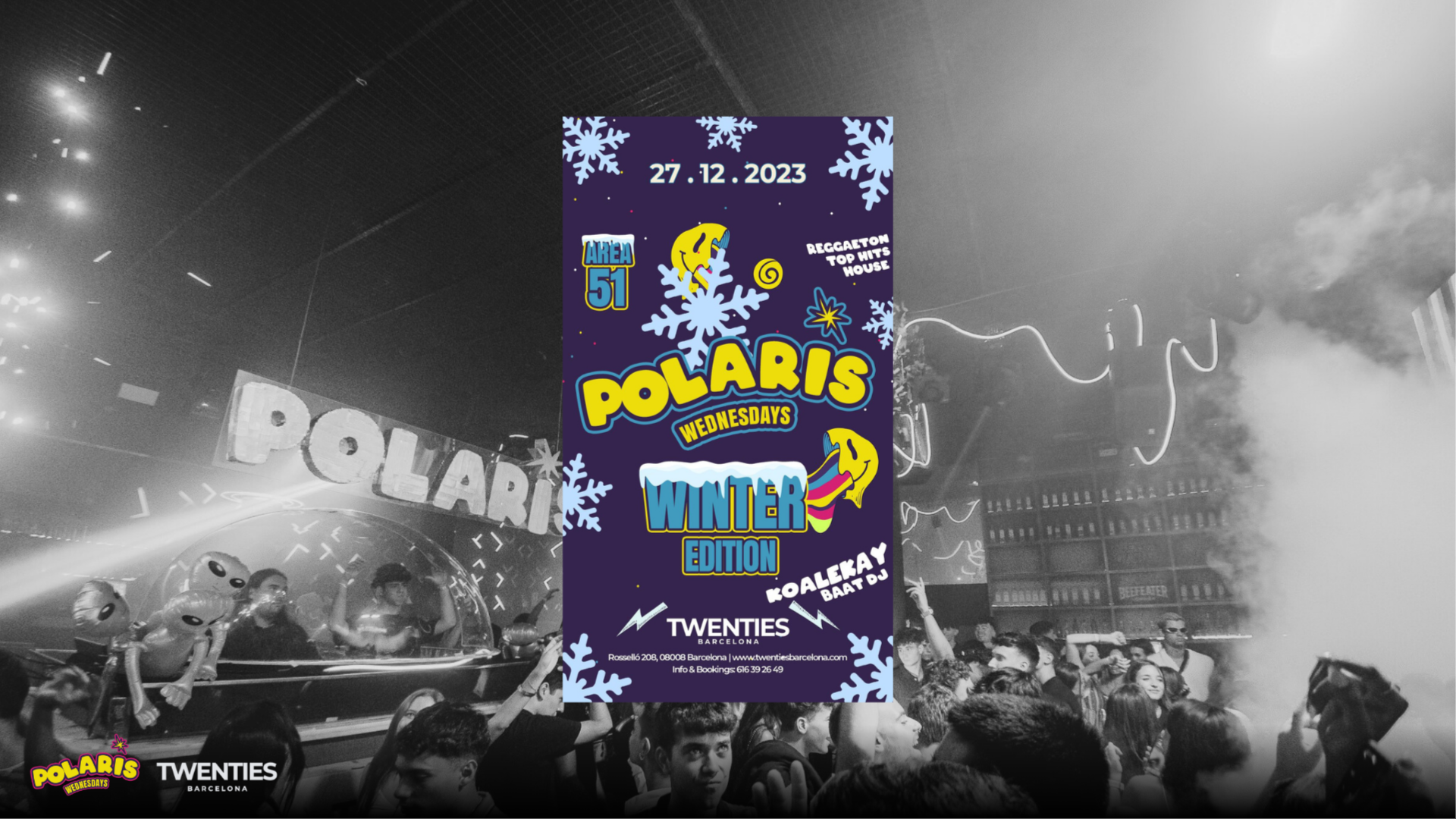 Twenties Miércoles Entradas Gratis | Fiesta Polaris en Twenties Barcelona