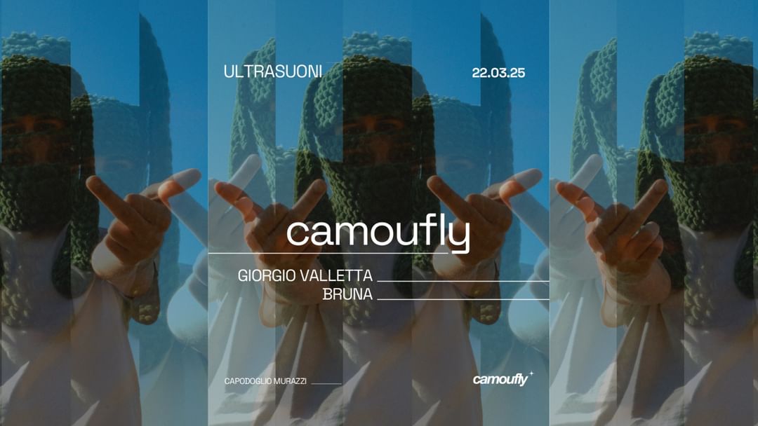 Copertina evento Ultrasuoni ✷ camoufly | Giorgio Valletta | Bruna