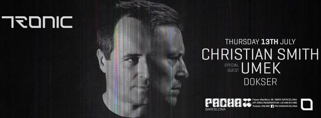 Cartell de l'esdeveniment UMEK + Christian Smith pres. by Tronic